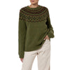 Marilyn Moore Fair Isle Sweater khaki olive green Donegal Banff 