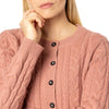 Emma Cable Cashmere Cardigan Old Pink