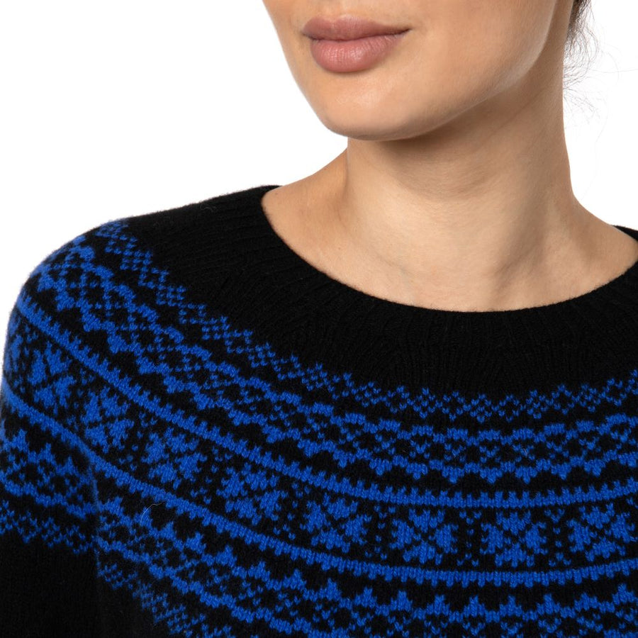 Black fair isle sweater best sale