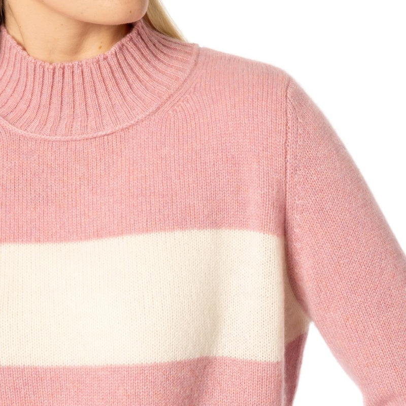 Henley Handmade Cashmere Sweater Pink