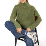 Leith Slouchy sweater Green tweed Marilyn Moore Zegna Baruffa Tweed