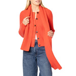 NEW Mortlake Ribbed Cashmere Cardigan - Orange