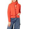 NEW Mortlake Ribbed Cashmere Cardigan - Orange