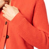 NEW Mortlake Ribbed Cashmere Cardigan - Orange