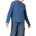 Indigo den m nit cable sweater turtle neck by Marilyn Moore