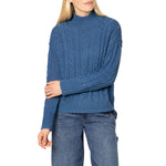 Indigo den m nit cable sweater turtle neck by Marilyn Moore