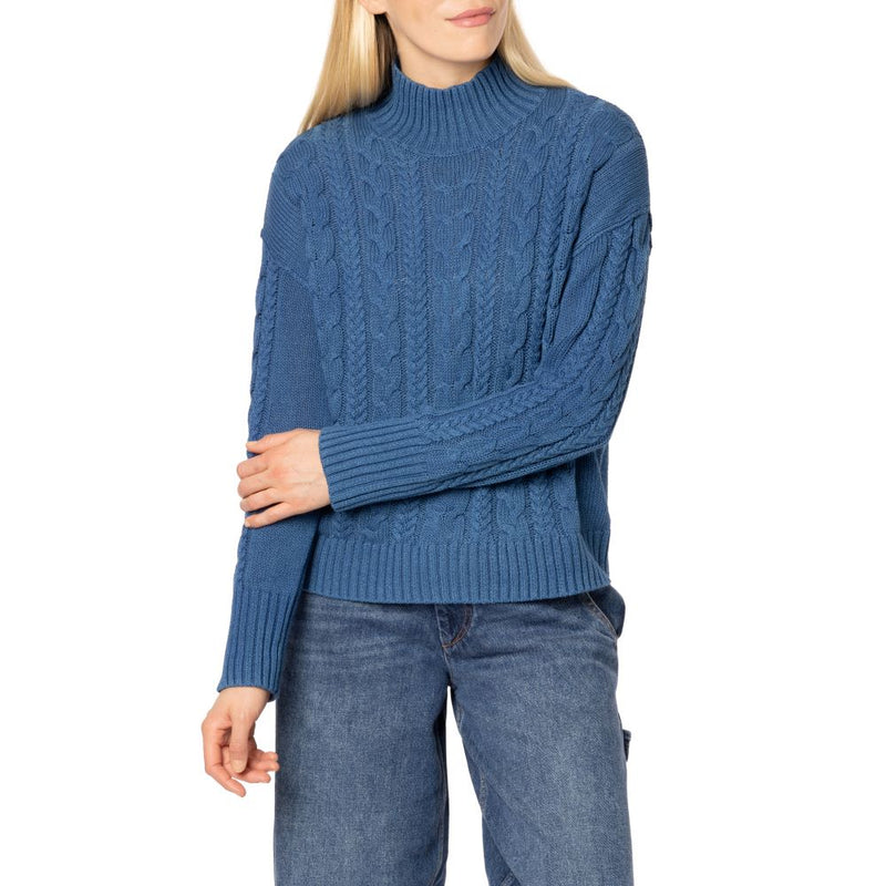 Indigo den m nit cable sweater turtle neck by Marilyn Moore