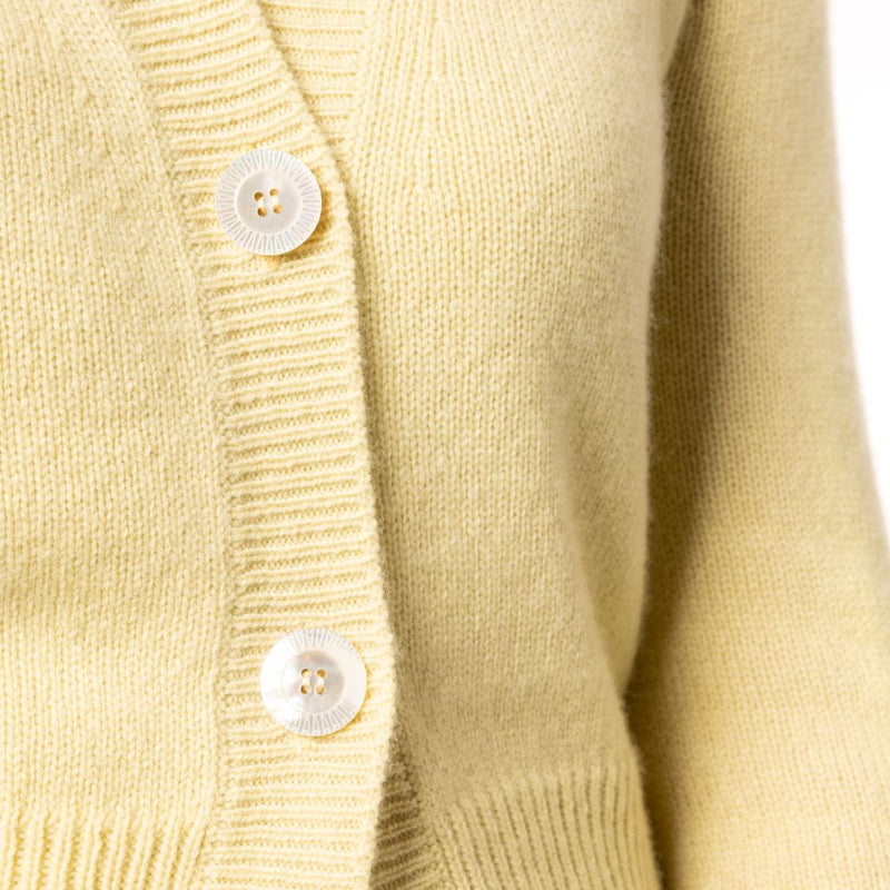 Roshin Handmade Cashmere cardigan Limone