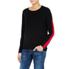 Cashmere sweater Black red stripe Marilyn Moore