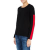 Cashmere sweater Black red stripe Marilyn Moore