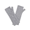 Cashmere cable wrist warmers Grey Marilyn Moore