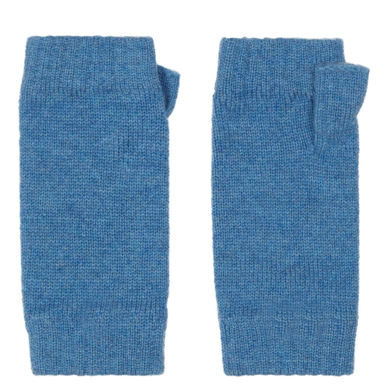 Cashmere wrist warmers chambray blue Scottish Marilyn Moore