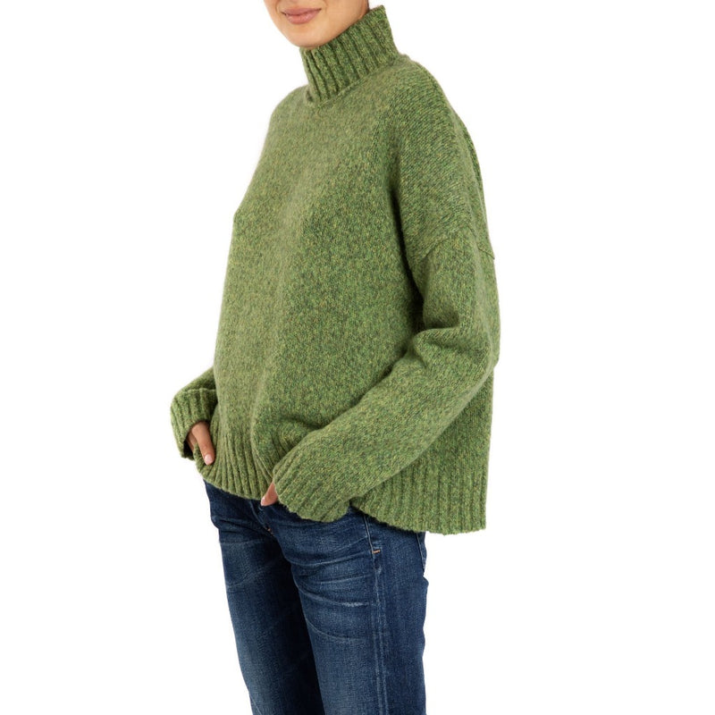 Malin Slouchy sweater Green tweed Marilyn Moore